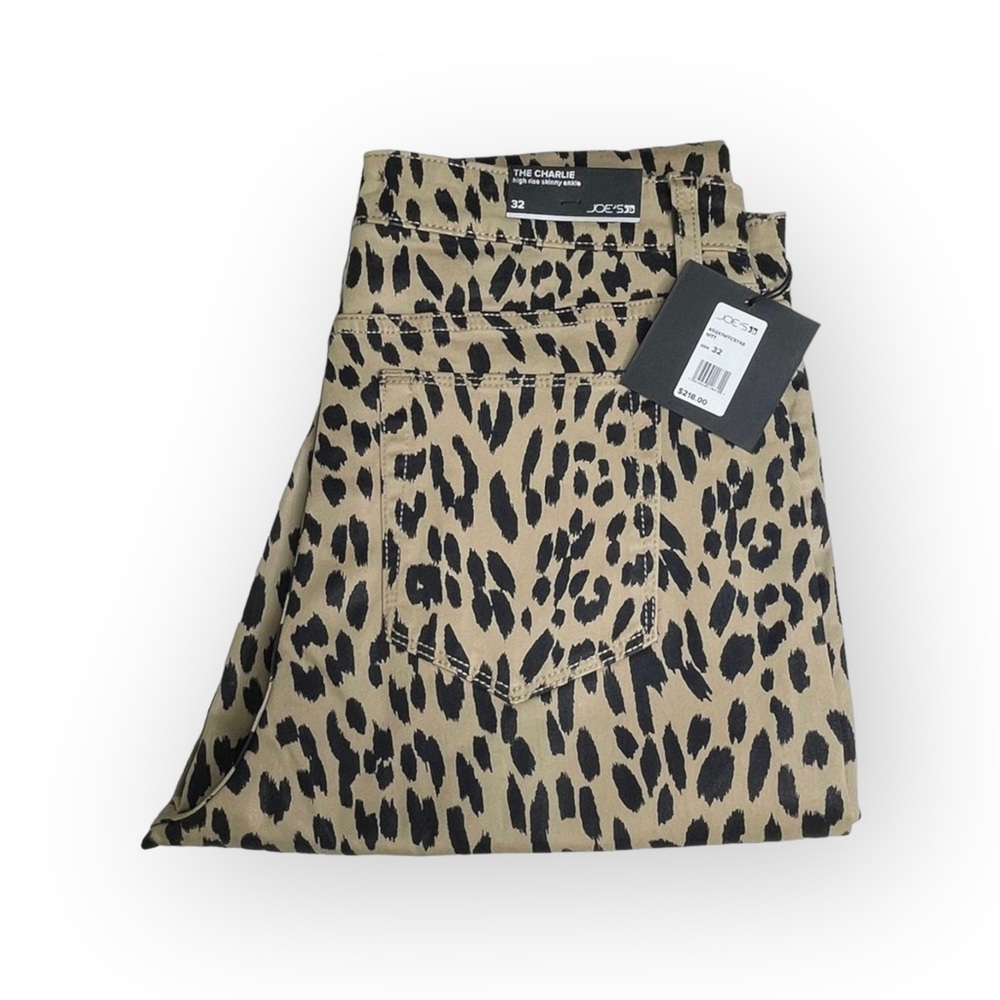 new Joes Jeans ㋛ Charlie Skinny High Waist Stretch Denim Jean ㋛ Tan Cheetah ㋛ 32 - Picture 6 of 16